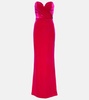 Bernadette strapless velvet gown