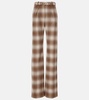 Edward checked flannel wide-leg pants