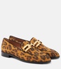 Brandi leopard-print leather loafers