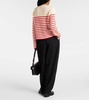 Oz striped cotton and cashmere sweater