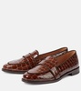 Martin croc-effect leather loafers