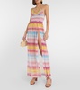 Zig-zag halterneck maxi dress