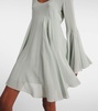 Silk chiffon minidress