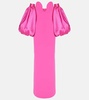 Karina satin-trimmed maxi dress