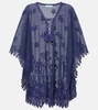 Cindy embroidered cotton-blend kaftan