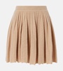 Cocooning cashmere and silk curly miniskirt