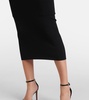 Vienne cutout jersey midi skirt