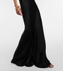 Satin maxi skirt