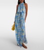 BIanca floral halterneck maxi dress