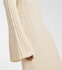 Off-shoulder linen-blend maxi dress