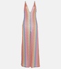 Zig Zag pointelle maxi dress