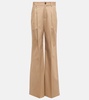 Flavie high-rise wide cotton pants