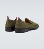 Suede penny loafers