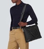 Intrecciato leather briefcase