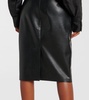 Faux leather pencil skirt