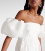 Matchmaker puff-sleeve off-shoulder gown