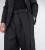 Mid-rise wide-leg wool pants