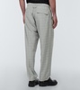 Checked silk-blend pants