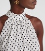 Kovi polka-dot silk-blend top