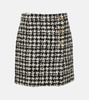 Houndstooth high-rise miniskirt