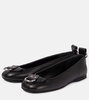 Lock leather ballet flats