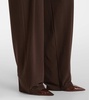 Pleated high-rise tapered pants