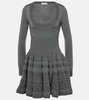 Wool-blend minidress