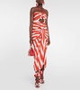 Portofino striped silk-blend maxi dress