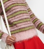 Striped mohair-blend sweater