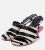 Les Doubles Mules zebra-print calf hair mules