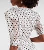 Alessandra Rich Polka-Dot Puff-Sleeved Dress