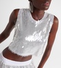 Sequined crop top