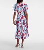 Heather floral cotton-blend midi dress