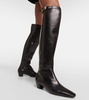 Leather over-the-knee boots