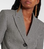 Tailored houndstooth wool blazer