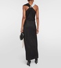 Draped jersey maxi dress