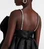 Bow-detail satin minidress