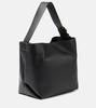 Folded Medium leather tote bag