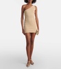 Chara one-shoulder silk-blend minidress