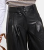 Rennert faux leather wide-leg pants