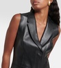 Faux leather vest