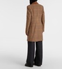 Houndstooth wool-blend coat