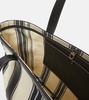 Striped jacquard canvas tote bag