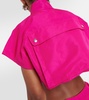 Cropped satin jacket