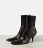 Sling leather ankle boots