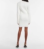 Ribbed-knit polo minidress