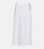 Tania linen wrap midi skirt