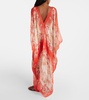 Paisley silk kaftan