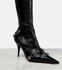 Cagole leather over-the-knee boots