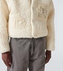 Patch-appliqué faux shearling jacket